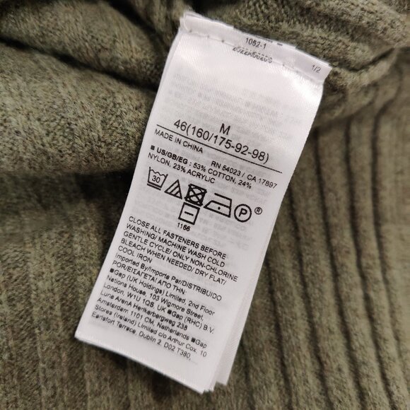 GAP Maternity Women's Dress Size M Olive Knit Ribbed Cotton Stretch Comfy Casual - Picture 6 of 10